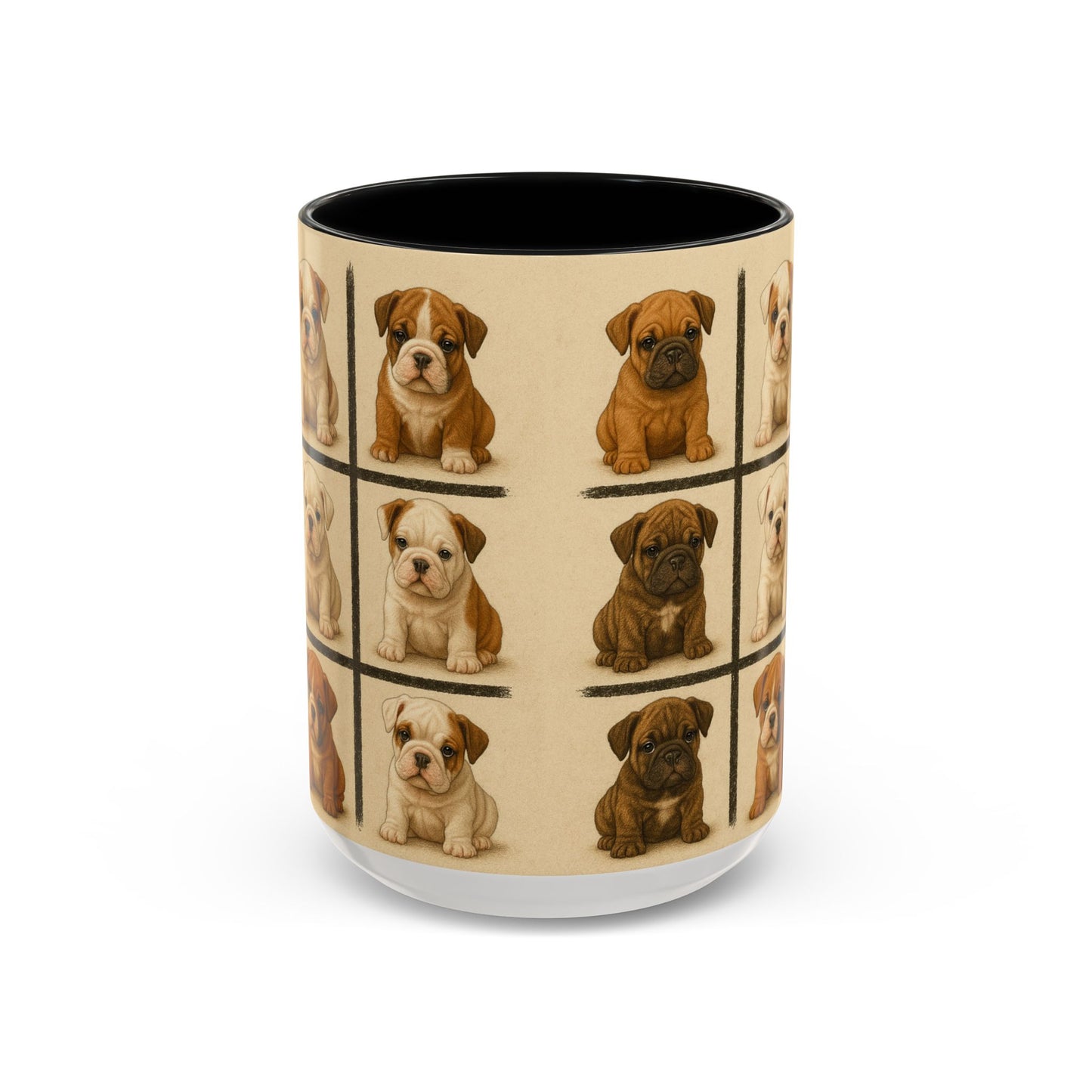 Bulldog puppies Accent Coffee Mug - Perfect Gift for Dog Lovers