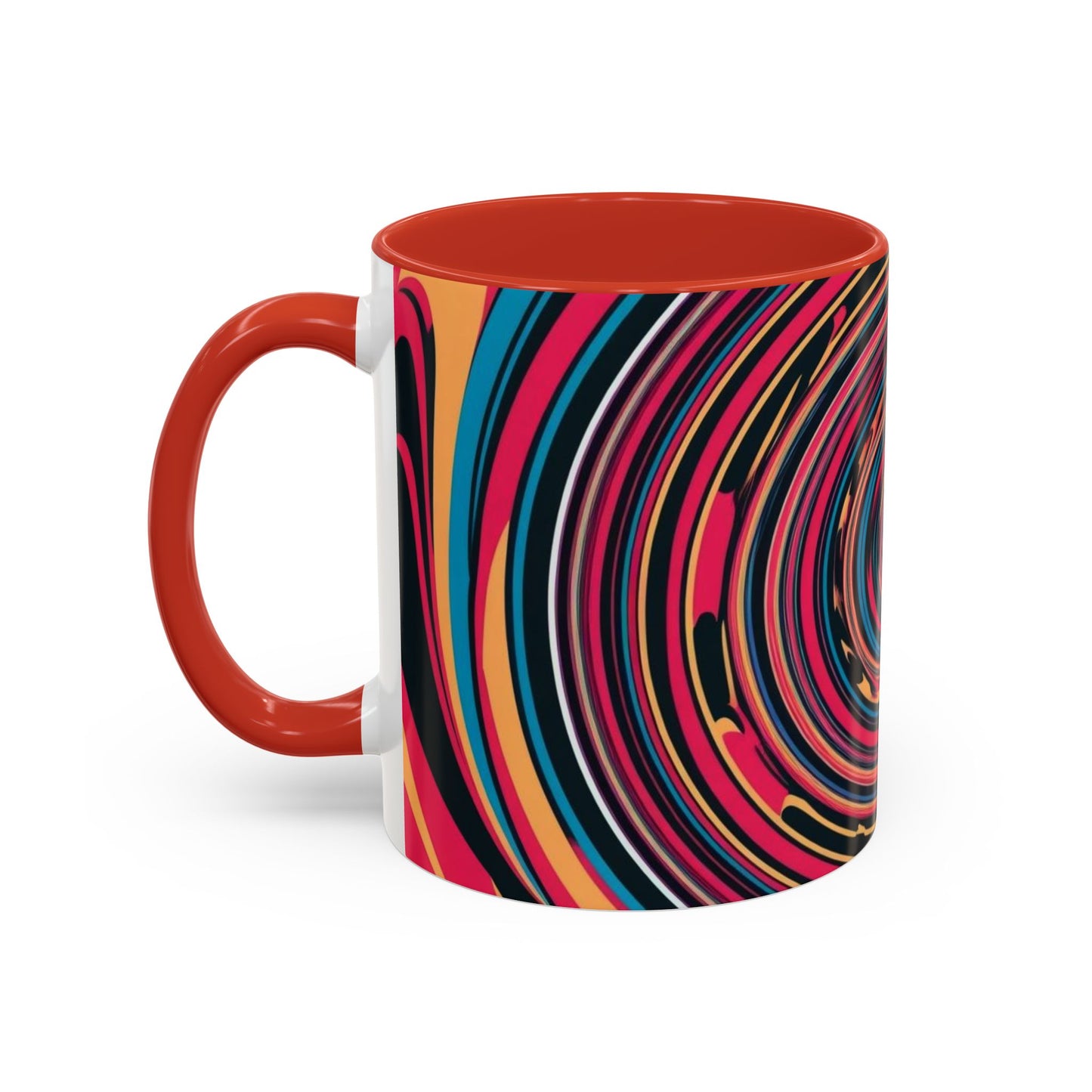 Optical Illusion Accent Mug – Ceramic Coffee Cup