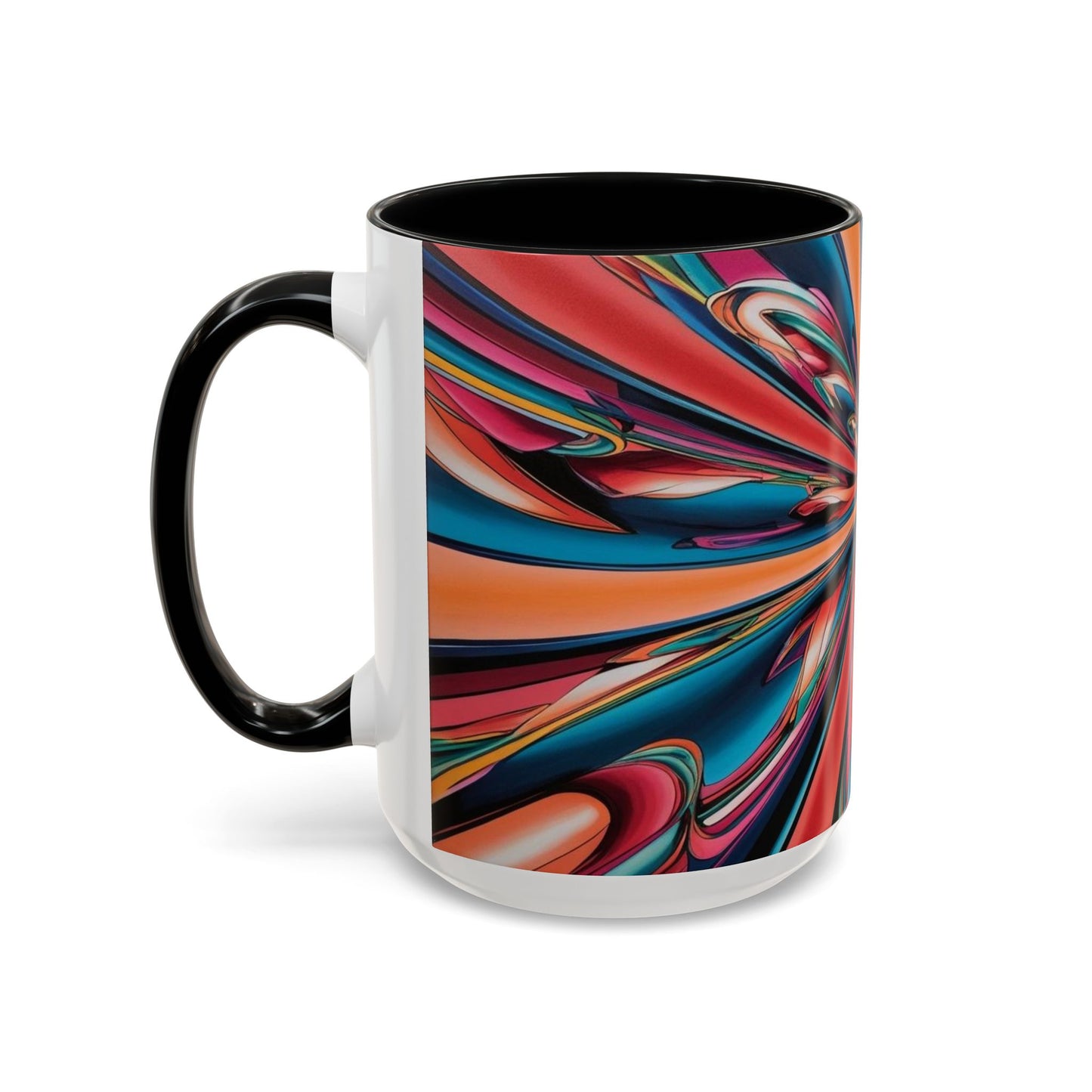 Optical Illusion Accent Mug – Ceramic Coffee Cup