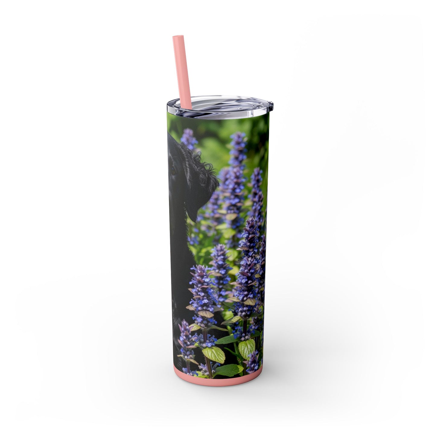 Gobelet isotherme à paille en forme de retriever à poil frisé, 590 ml