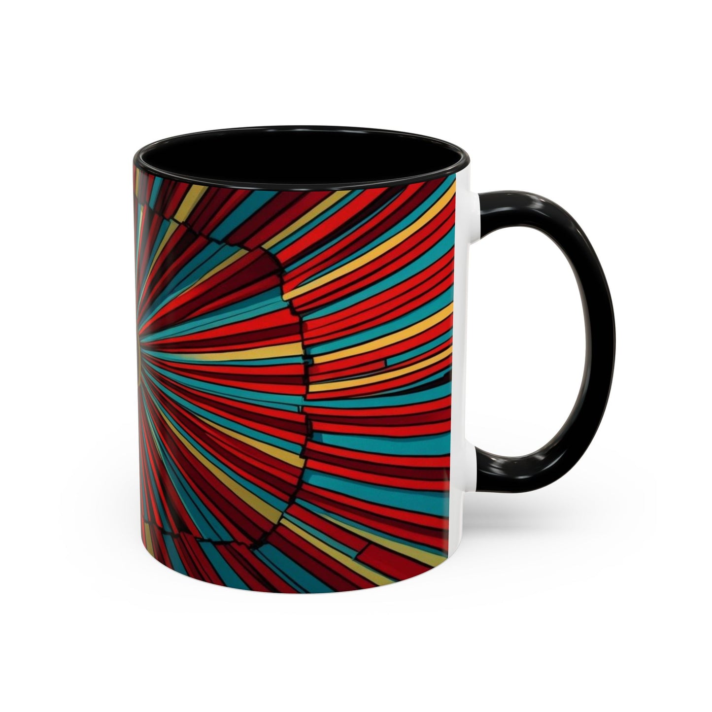 Optical Illusion Accent Mug – Ceramic Coffee Cup