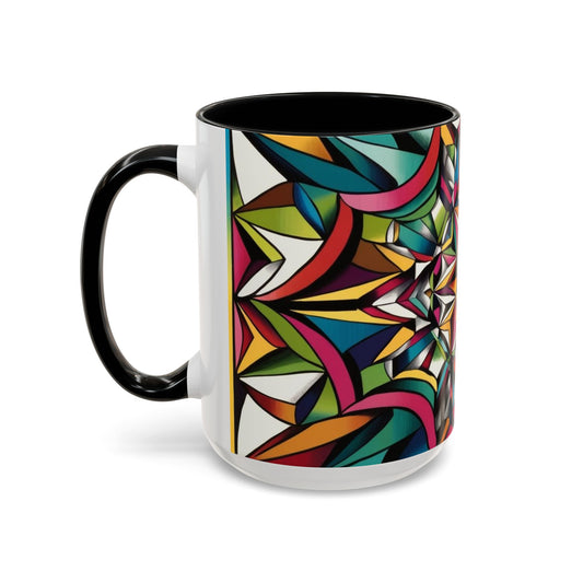 Optical Illusion Accent Mug – Ceramic Coffee Cup