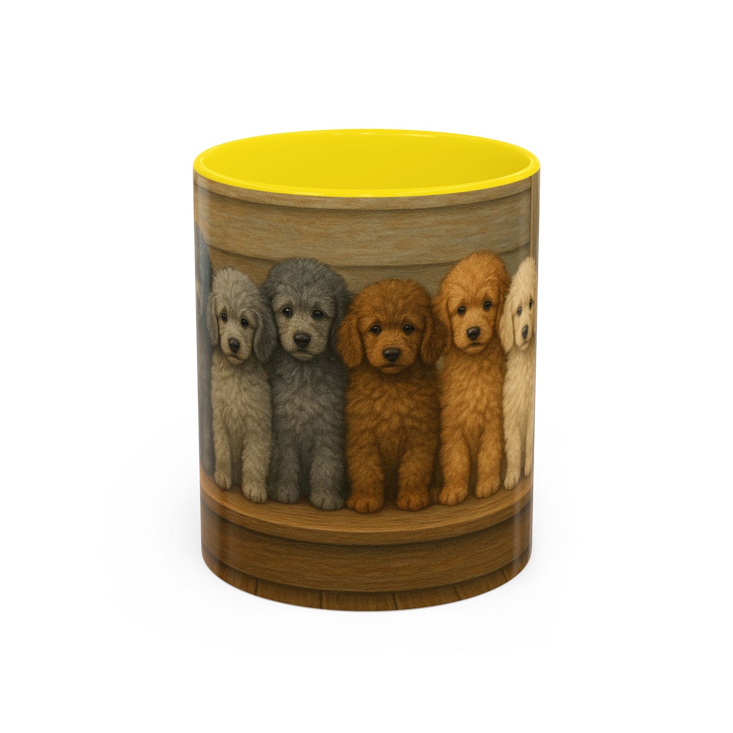 Mug à café décoratif avec motif chiots caniches - Cadeau idéal pour les amoureux des chiens
