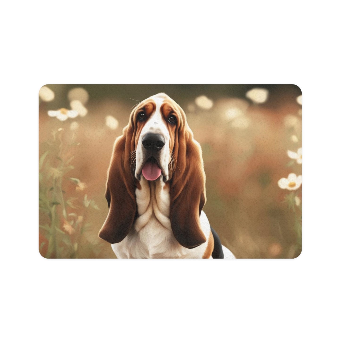 Pet Food Mat (12x18) - Basset Hound