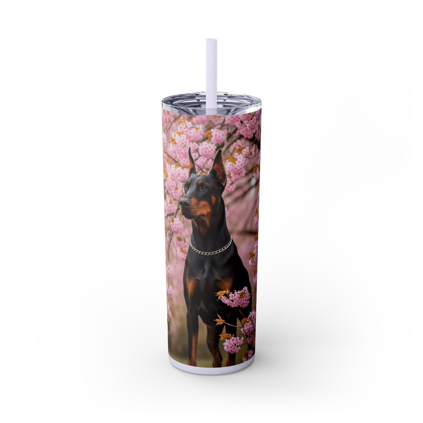 Gobelet isotherme Doberman avec paille, 590 ml