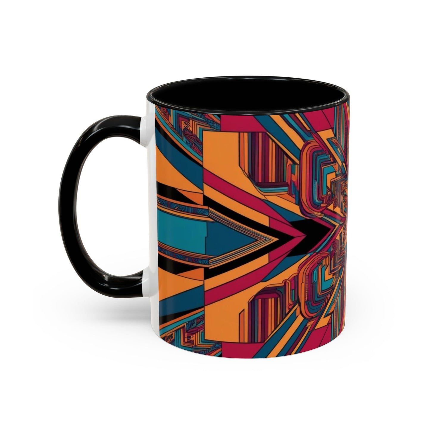 Optical Illusion Accent Mug – Ceramic Coffee Cup