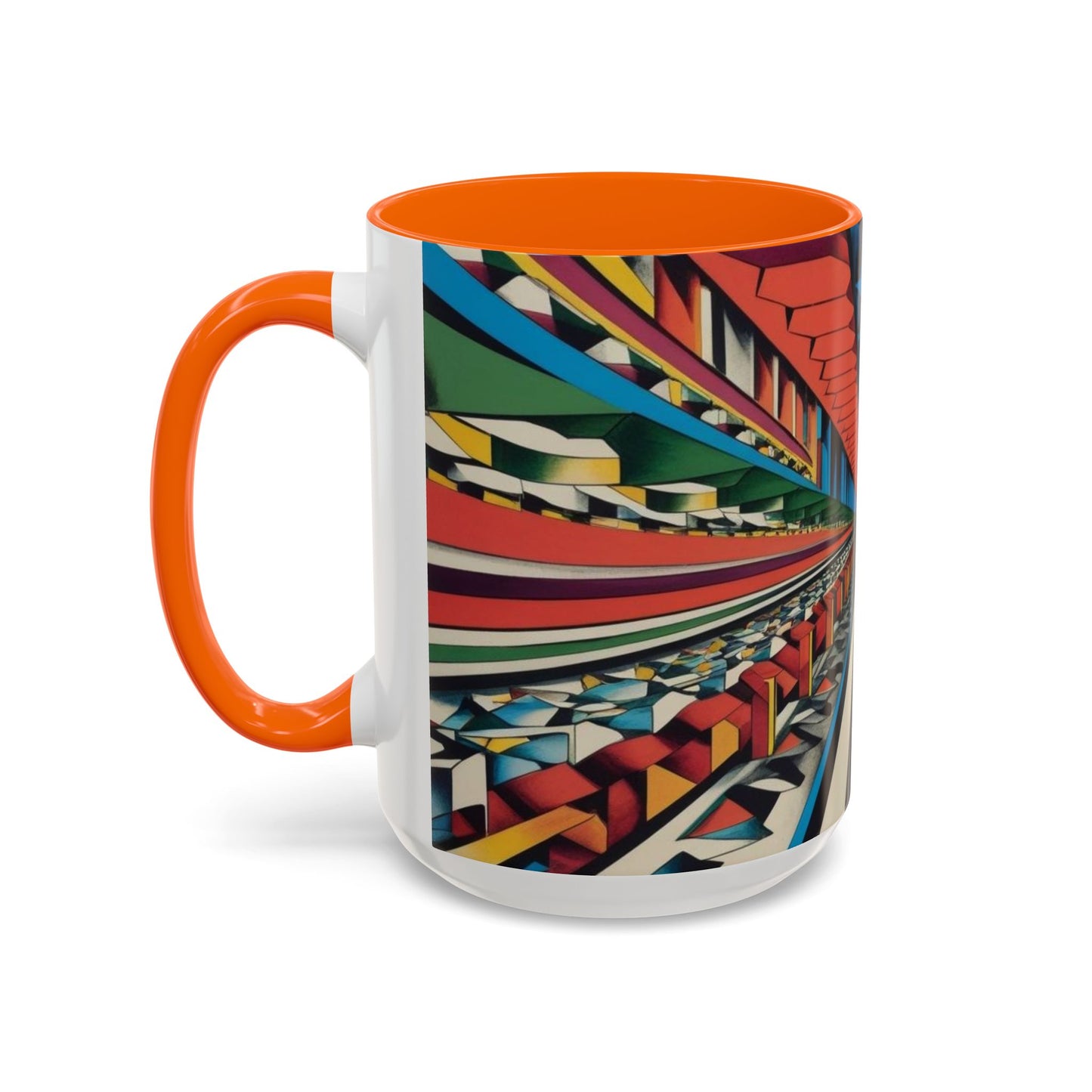 Optical Illusion Accent Mug – Ceramic Coffee Cup