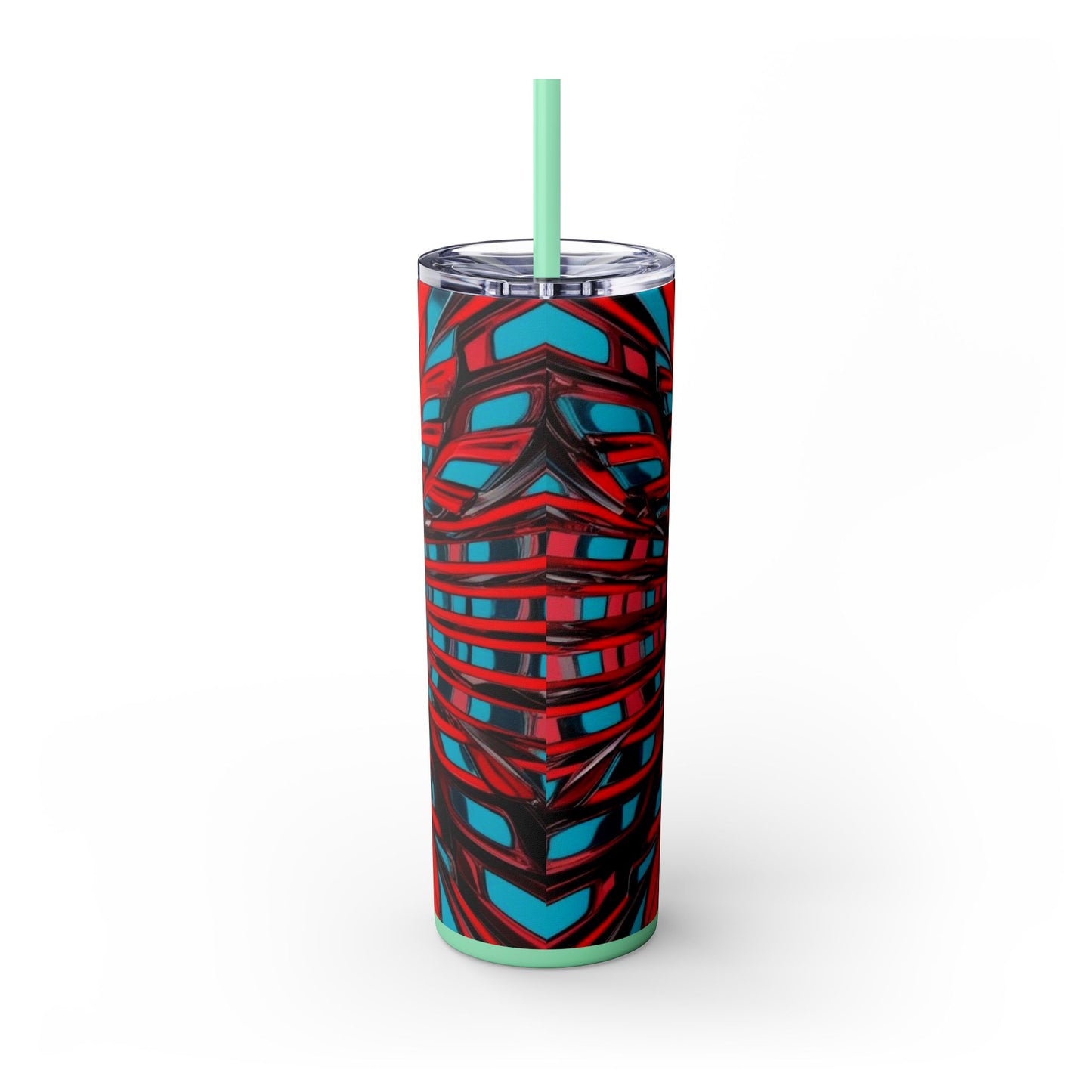 Optical Illusion Skinny Tumbler with Straw, 20oz