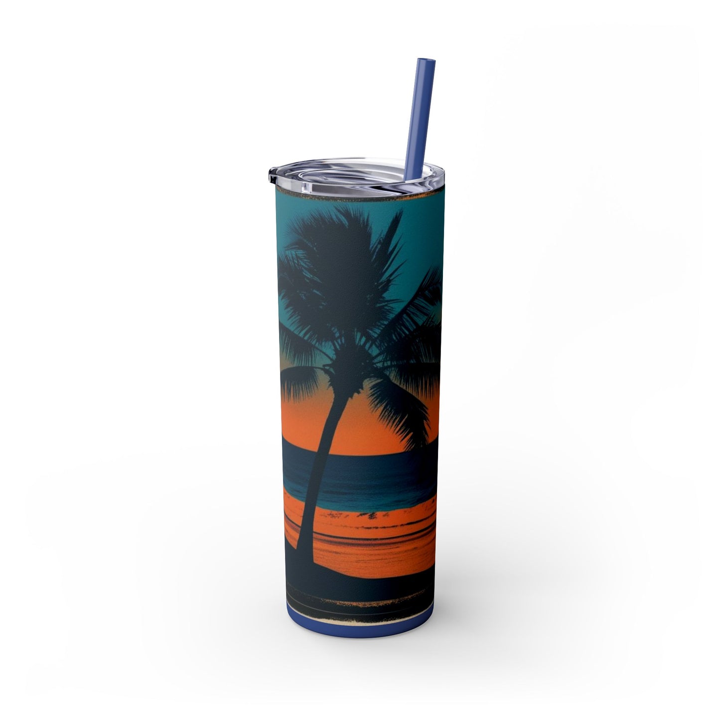 Brilliant Sunrise Skinny Tumbler with Straw, 20oz