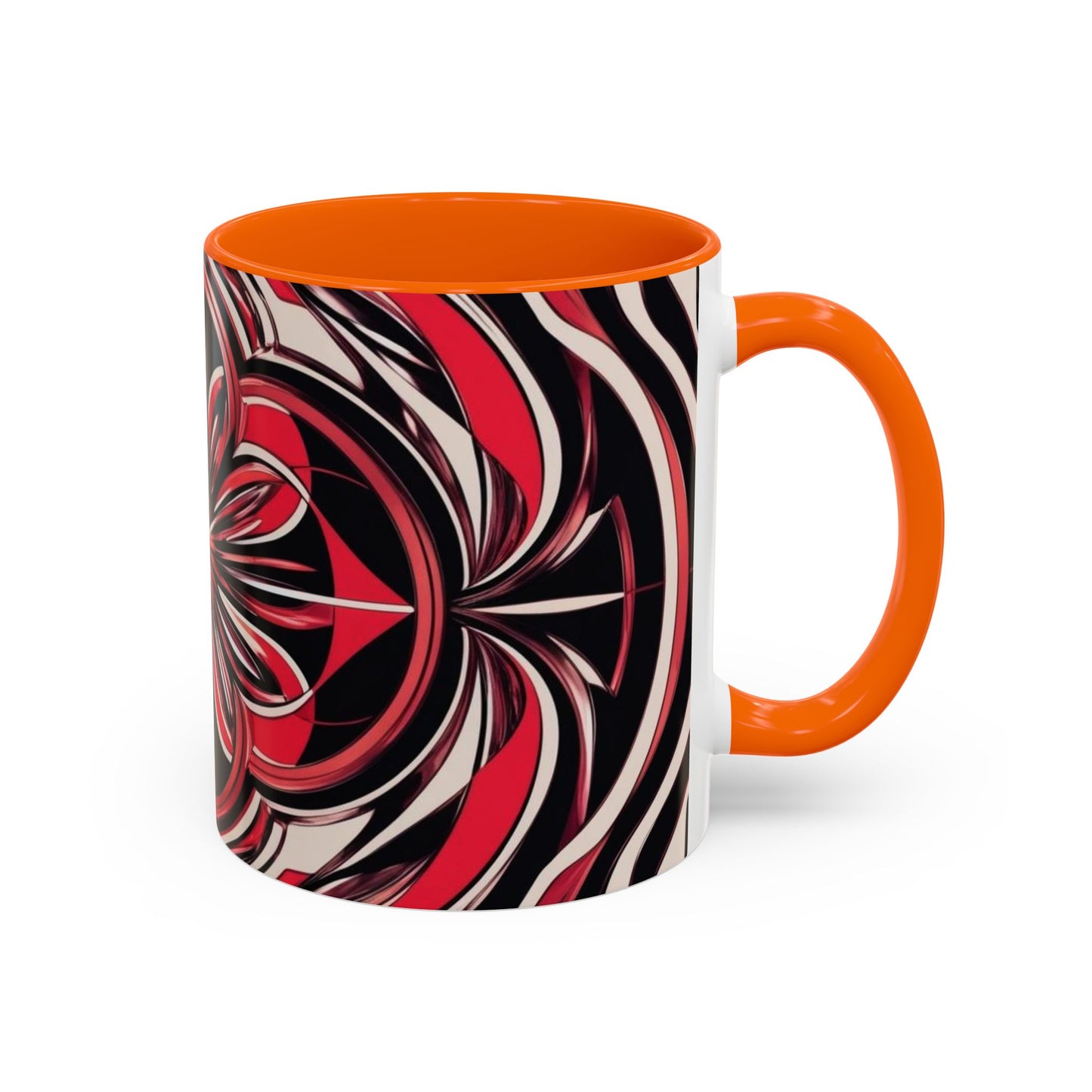 Optical Illusion Accent Mug – Ceramic Coffee Cup