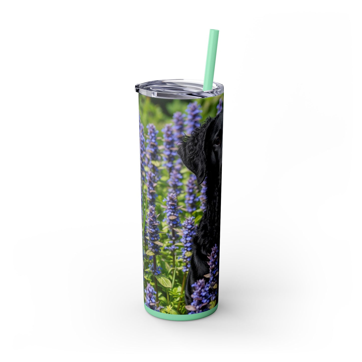 Gobelet isotherme à paille en forme de retriever à poil frisé, 590 ml