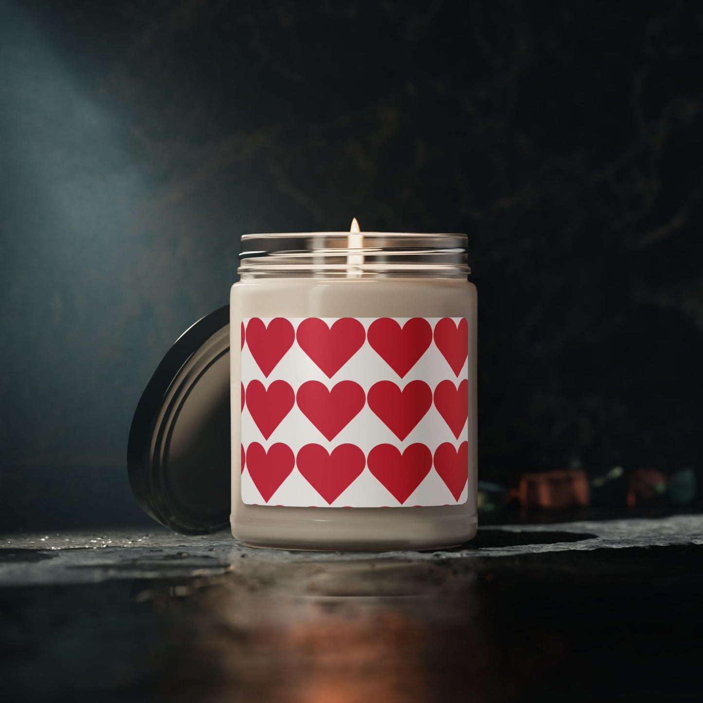 Red Hearts- Scented Soy Candle, 9oz