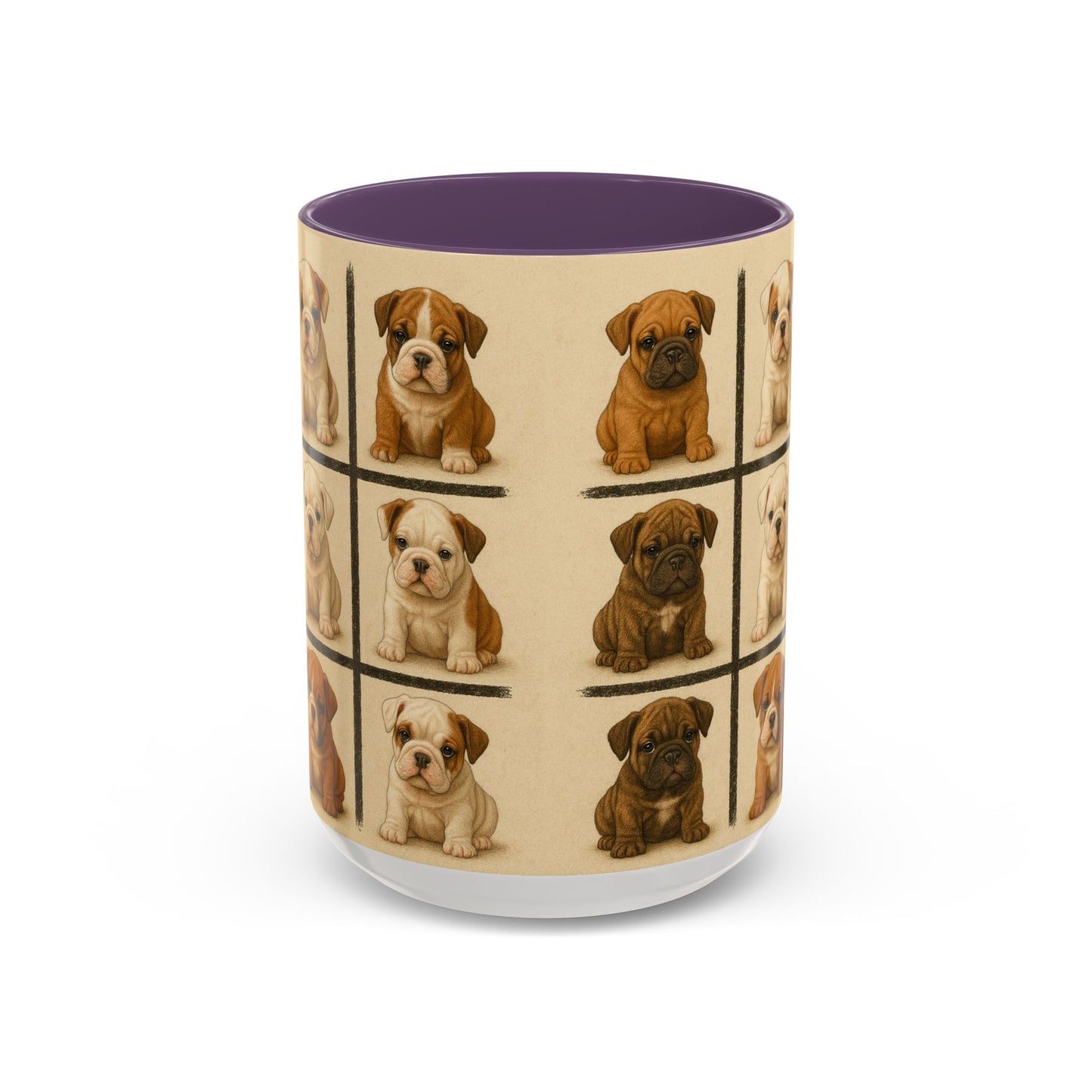 Bulldog puppies Accent Coffee Mug - Perfect Gift for Dog Lovers