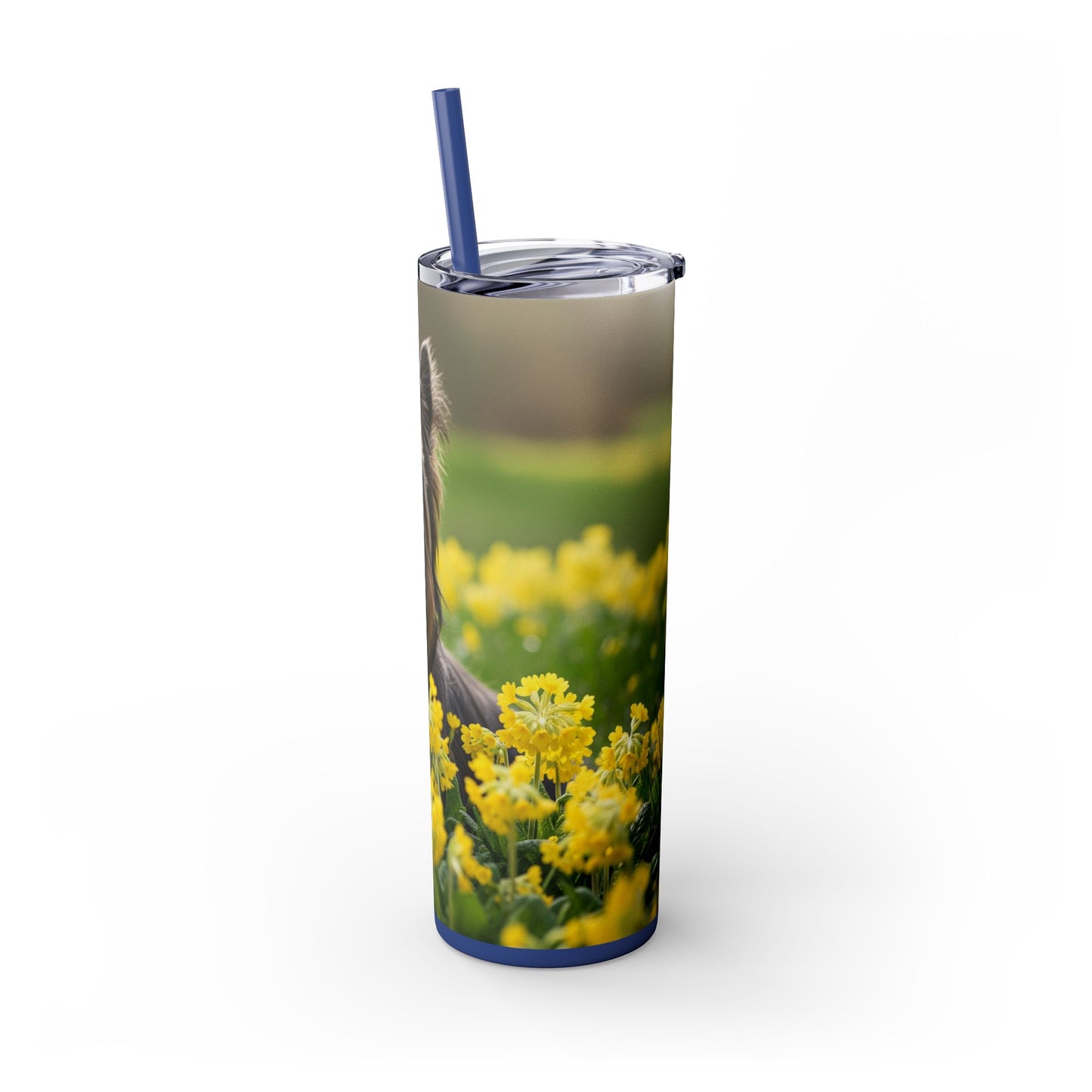 Skye Terrier Skinny Tumbler with Straw, 20oz