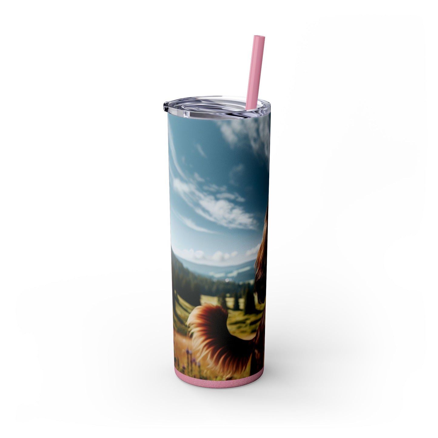 Skinny Tumbler with Straw – 20 oz Stainless Steel Cup