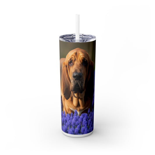 Bloodhound Skinny Tumbler with Straw, 20oz