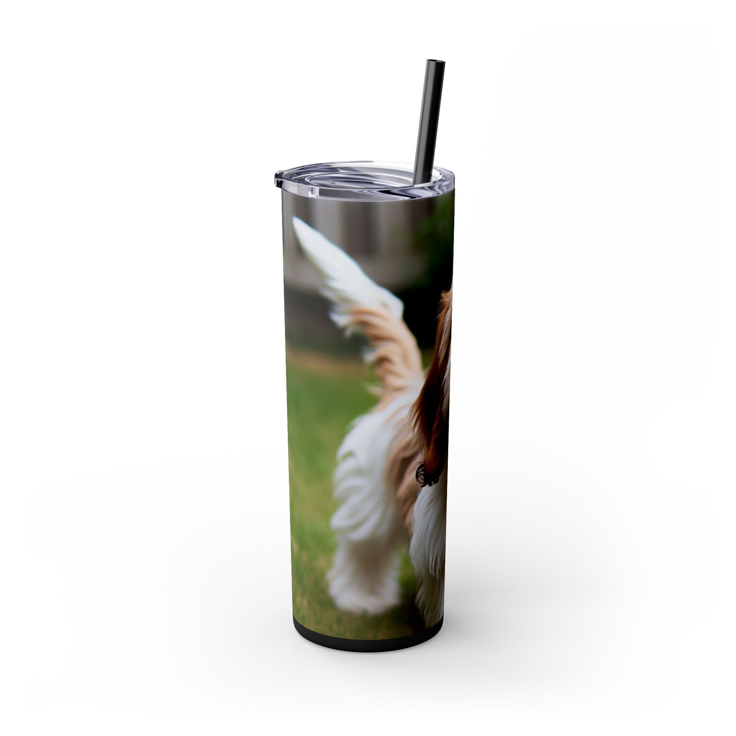Petit Basset Griffon Vendeen Skinny Tumbler with Straw, 20oz
