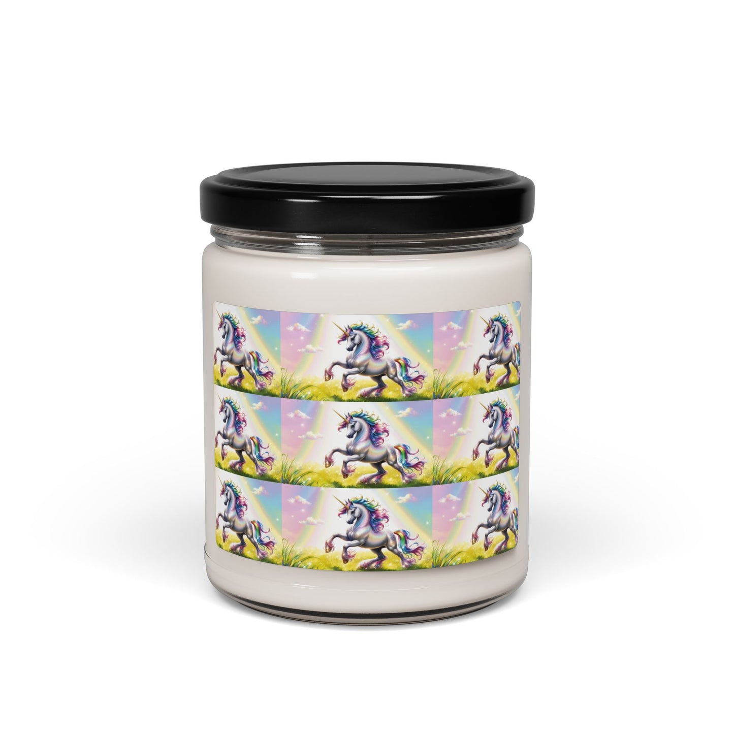 Glittery Rainbow Unicorn- Scented Soy Candle, 9oz