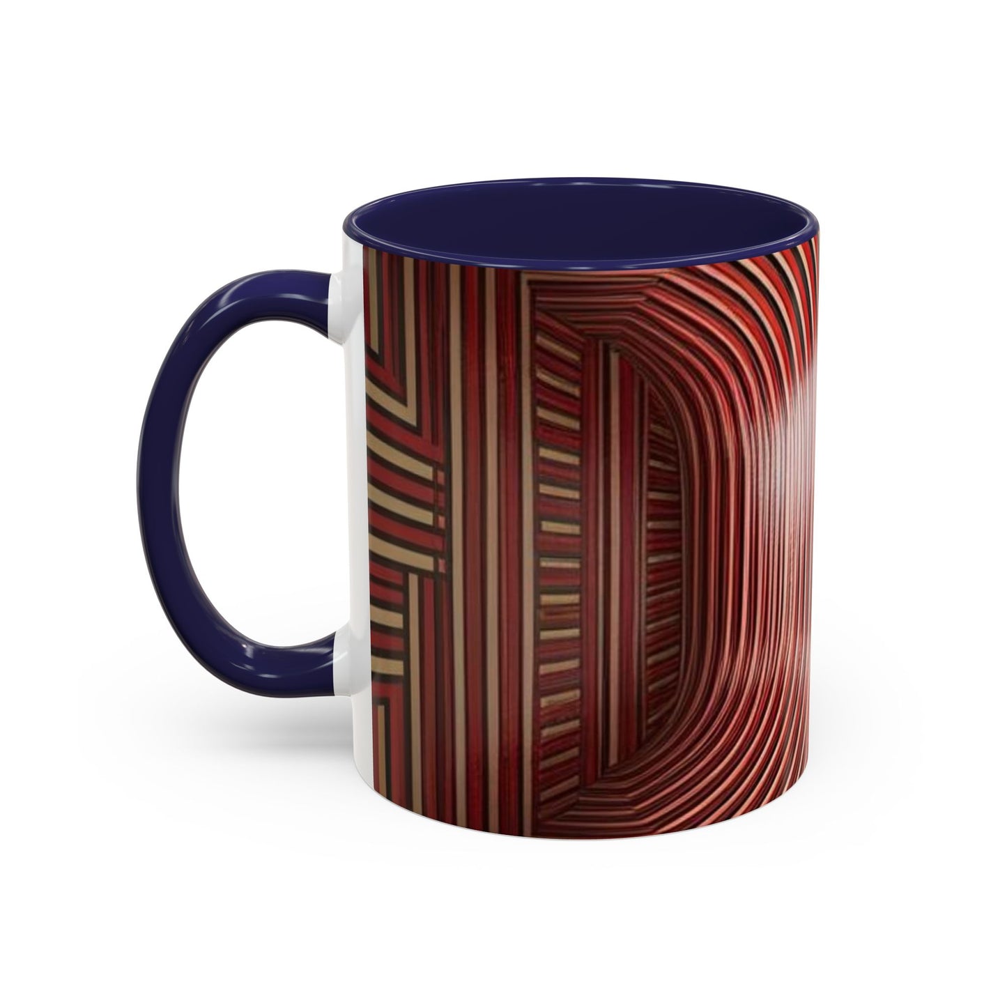Optical Illusion Accent Mug – Ceramic Coffee Cup
