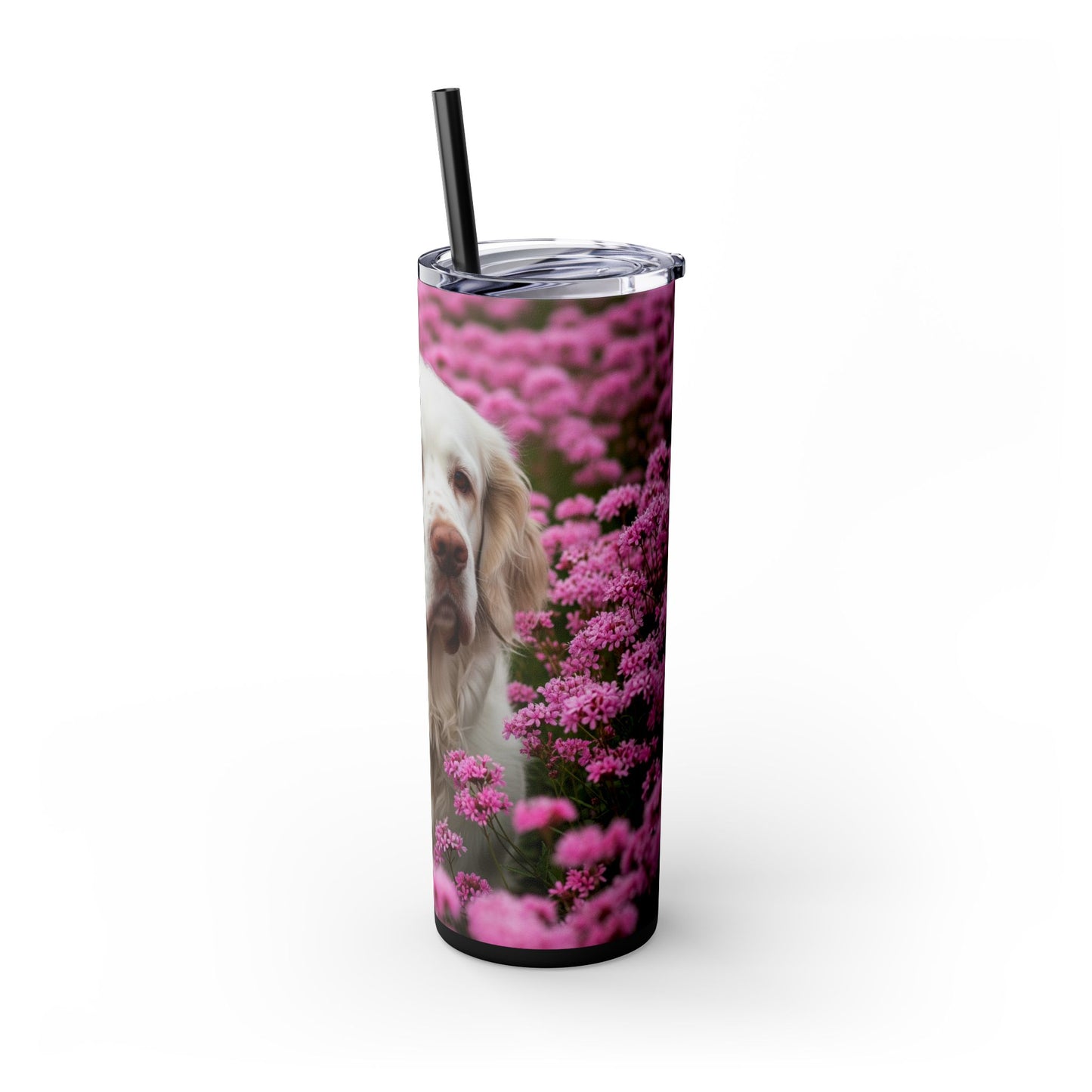 Gobelet isotherme Clumber Spaniel avec paille, 590 ml