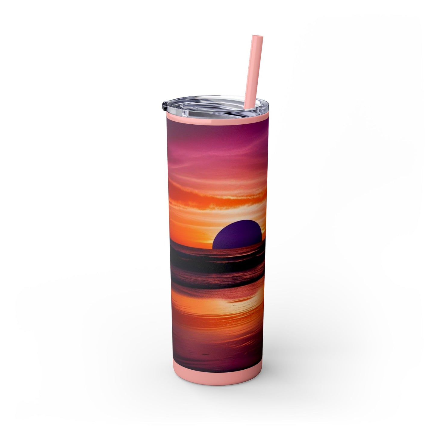 Brilliant Sunrise Skinny Tumbler with Straw, 20oz