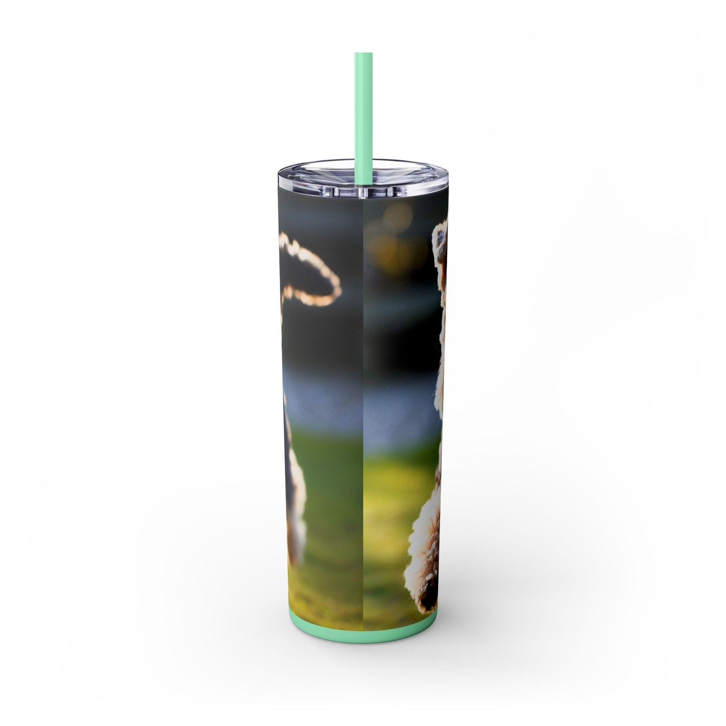 Lakeland Terrier Skinny Tumbler with Straw, 20oz