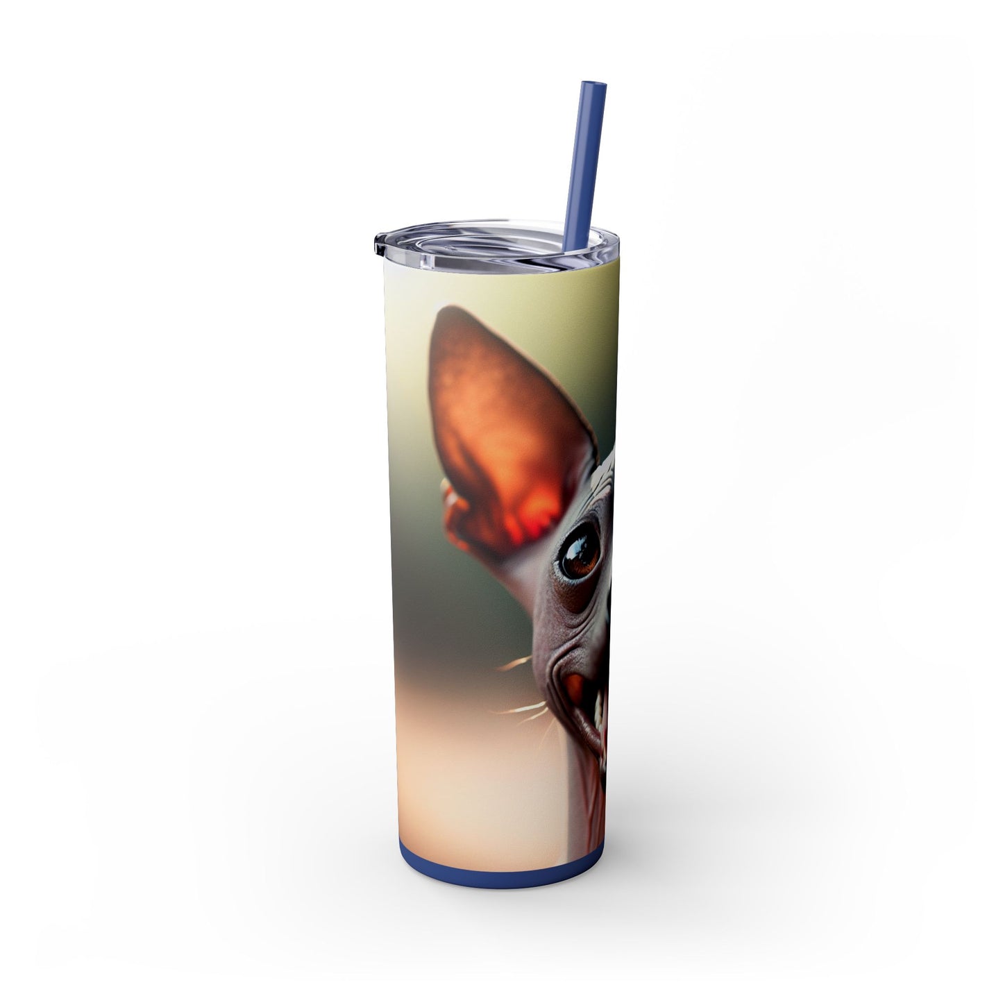 Xoloitzcuintli Skinny Tumbler with Straw, 20oz
