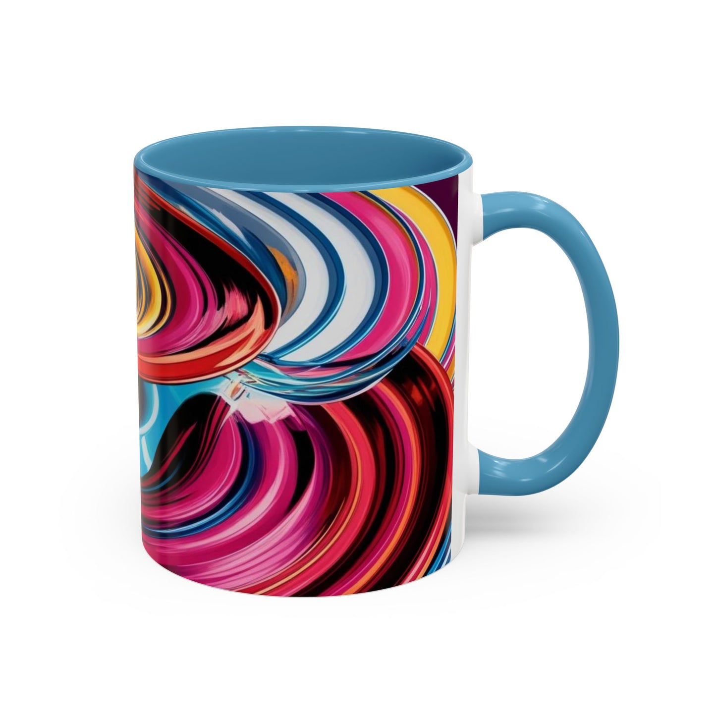 Optical Illusion Accent Mug – Ceramic Coffee Cup