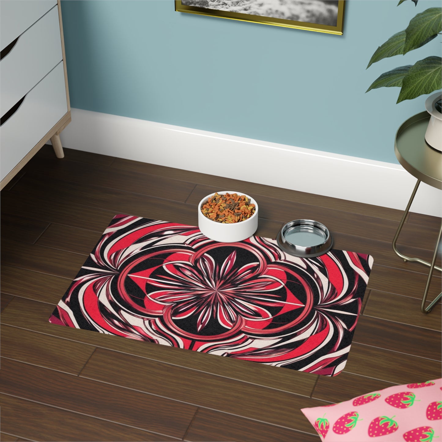 Pet Food Mat (12x18) - Optical Illusion