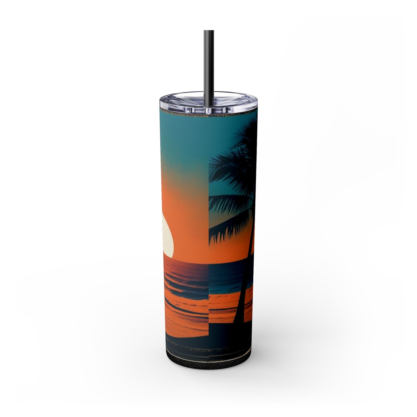 Brilliant Sunrise Skinny Tumbler with Straw, 20oz