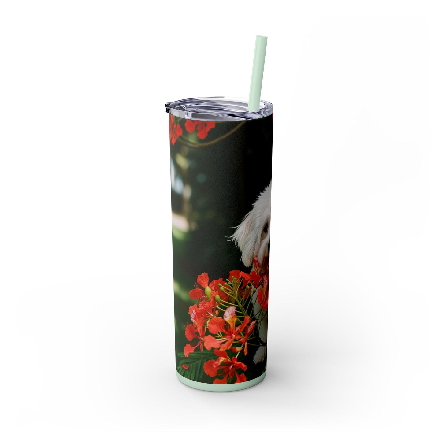 Gobelet Coton de Tuléar avec paille, 590 ml