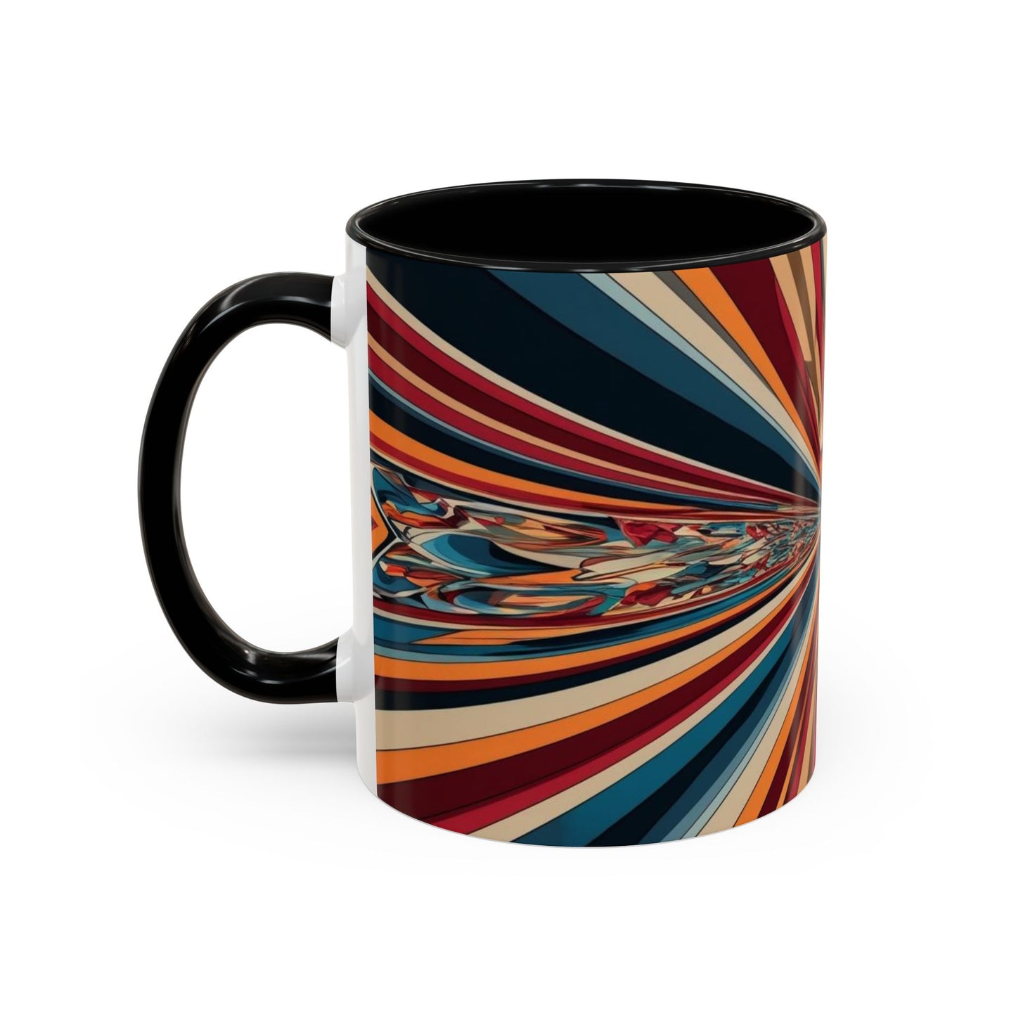 Optical Illusion Accent Mug – Ceramic Coffee Cup