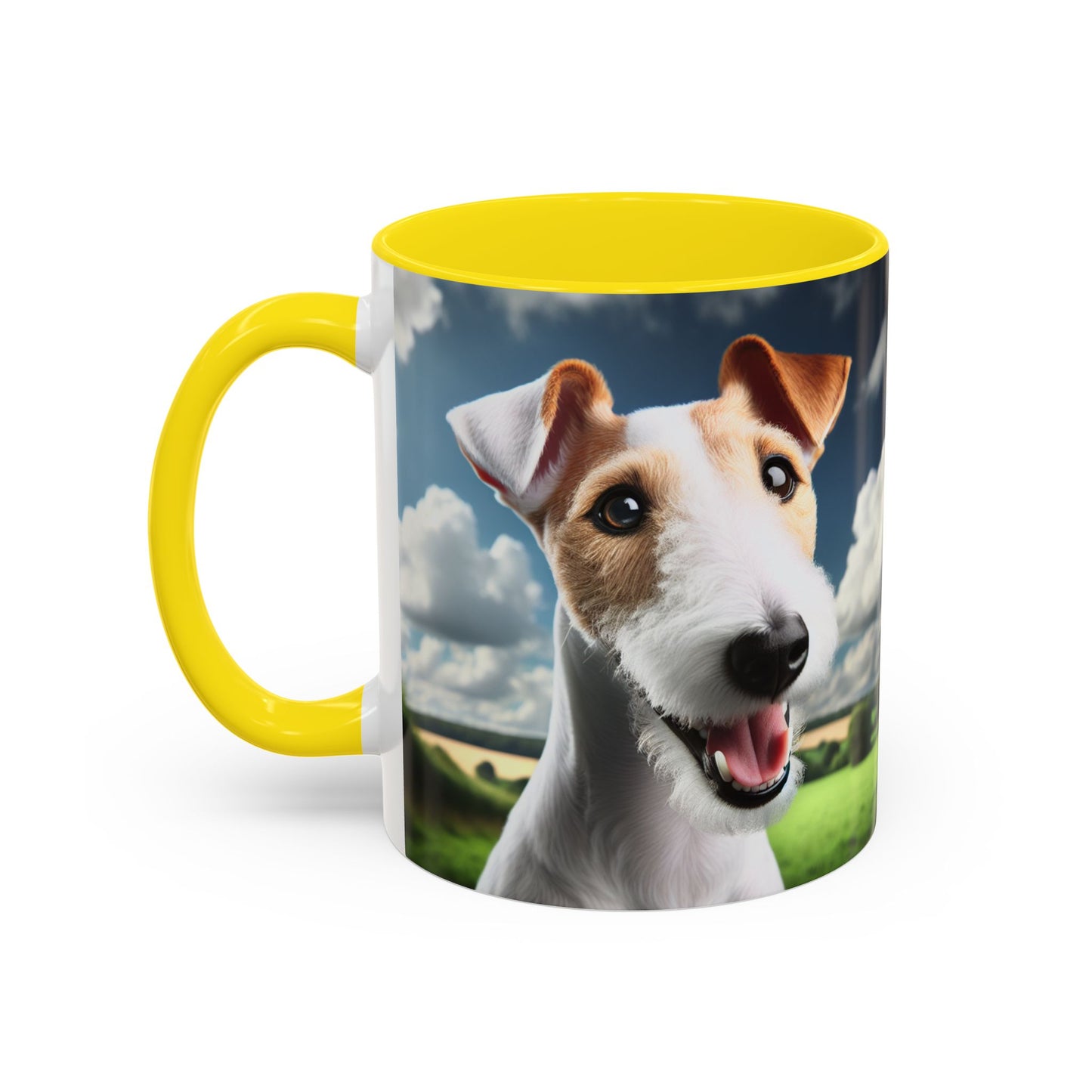 Taza de café con diseño de Fox Terrier de pelo liso: el regalo perfecto para los amantes de los perros.