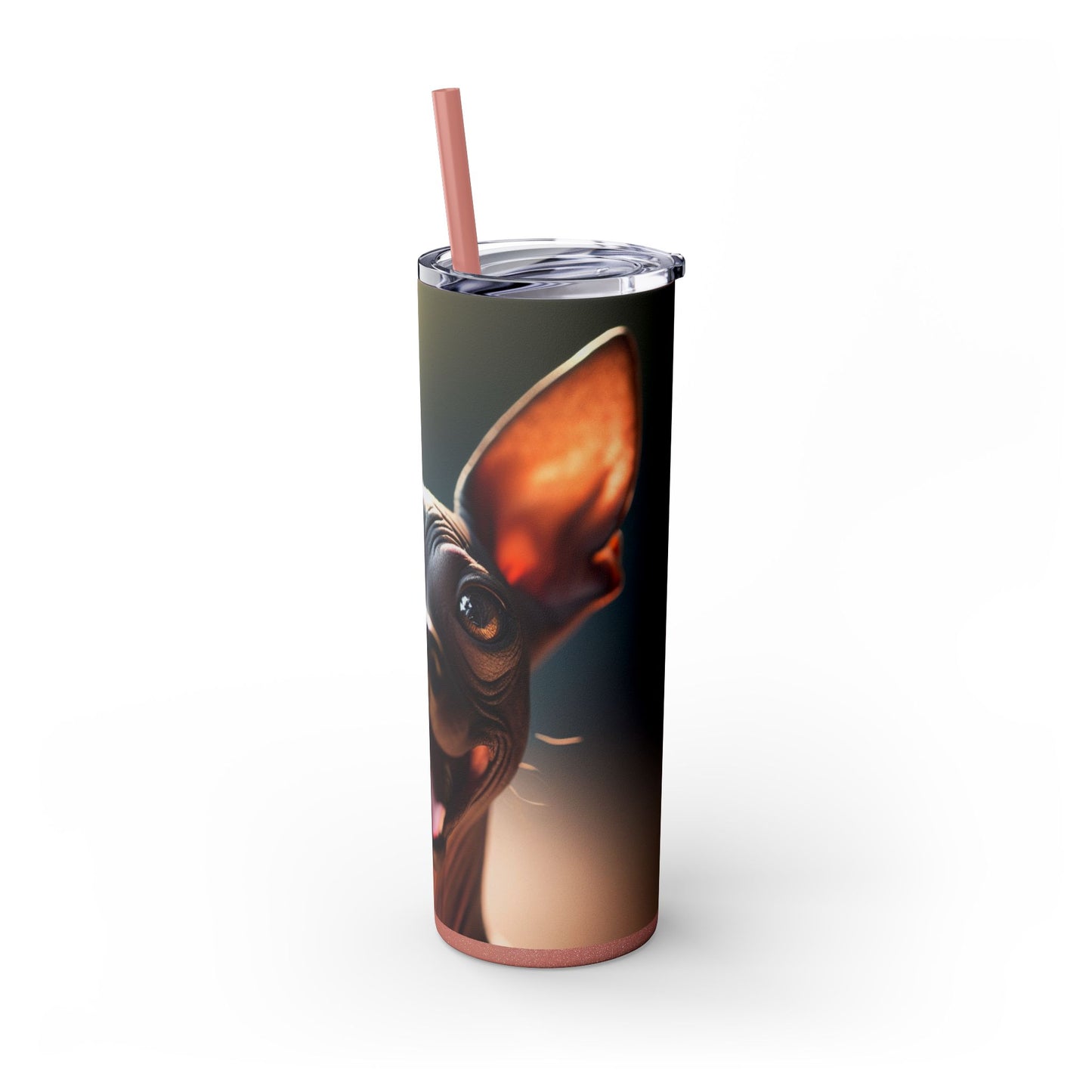 Xoloitzcuintli Skinny Tumbler with Straw, 20oz
