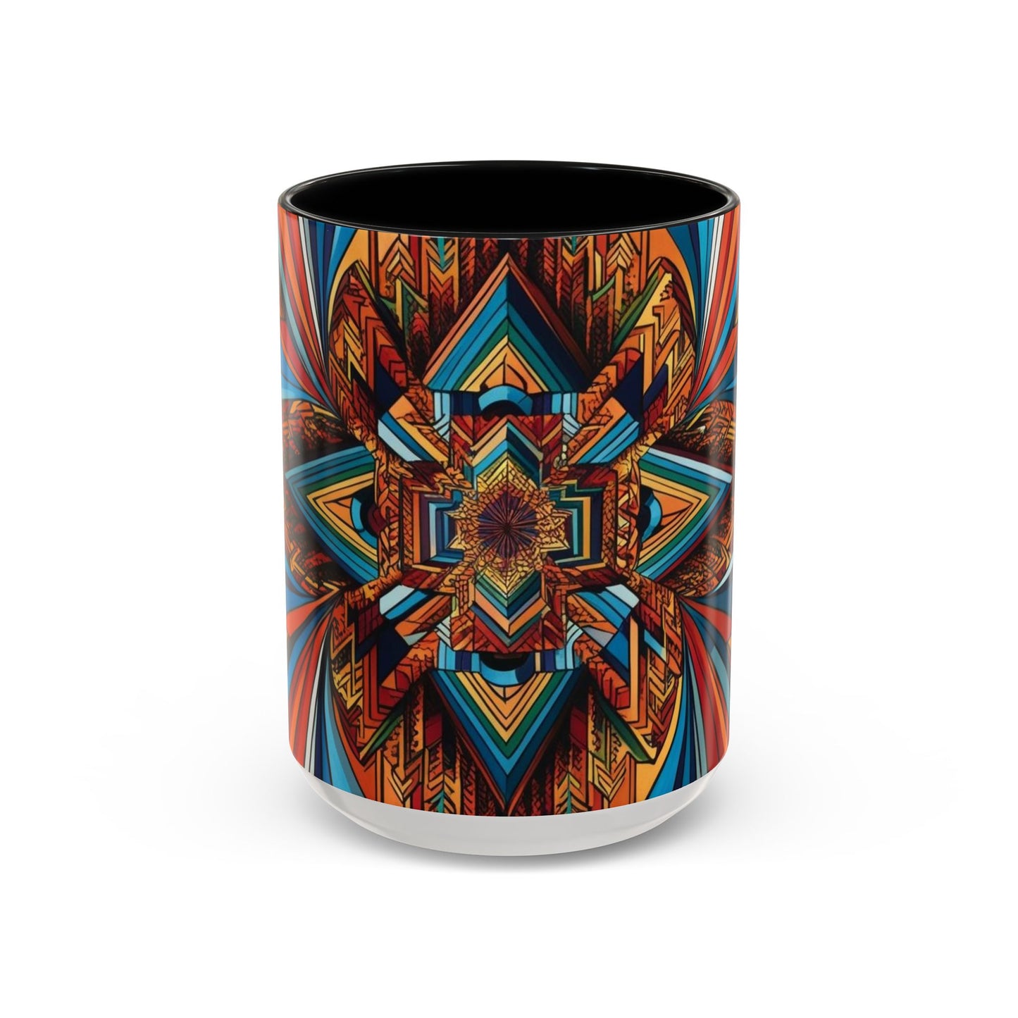 Optical Illusion Accent Mug – Ceramic Coffee Cup