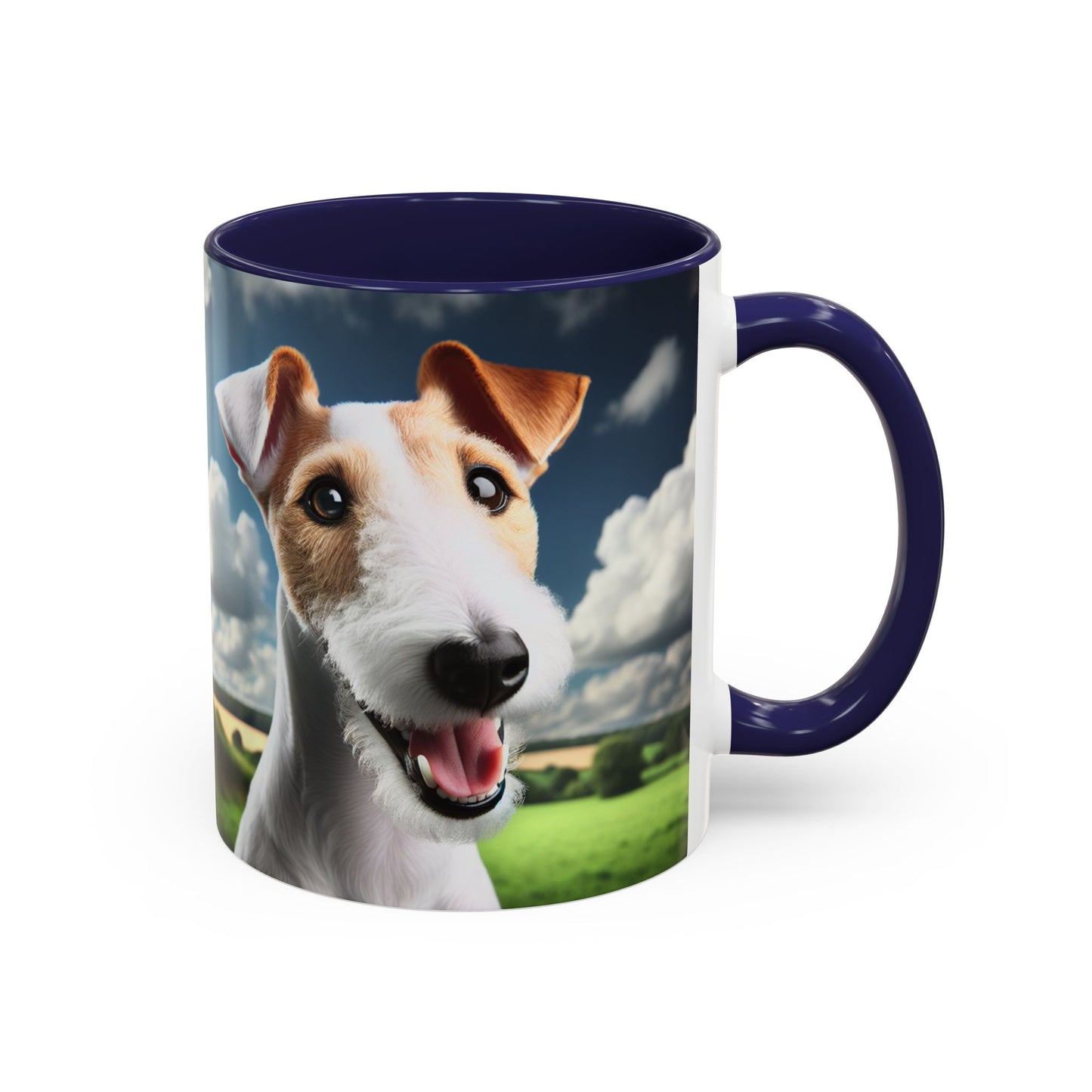 Taza de café con diseño de Fox Terrier de pelo liso: el regalo perfecto para los amantes de los perros.