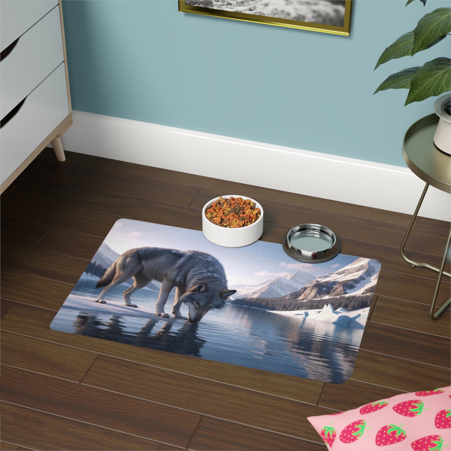 Pet Food Mat (12x18) - Wolf