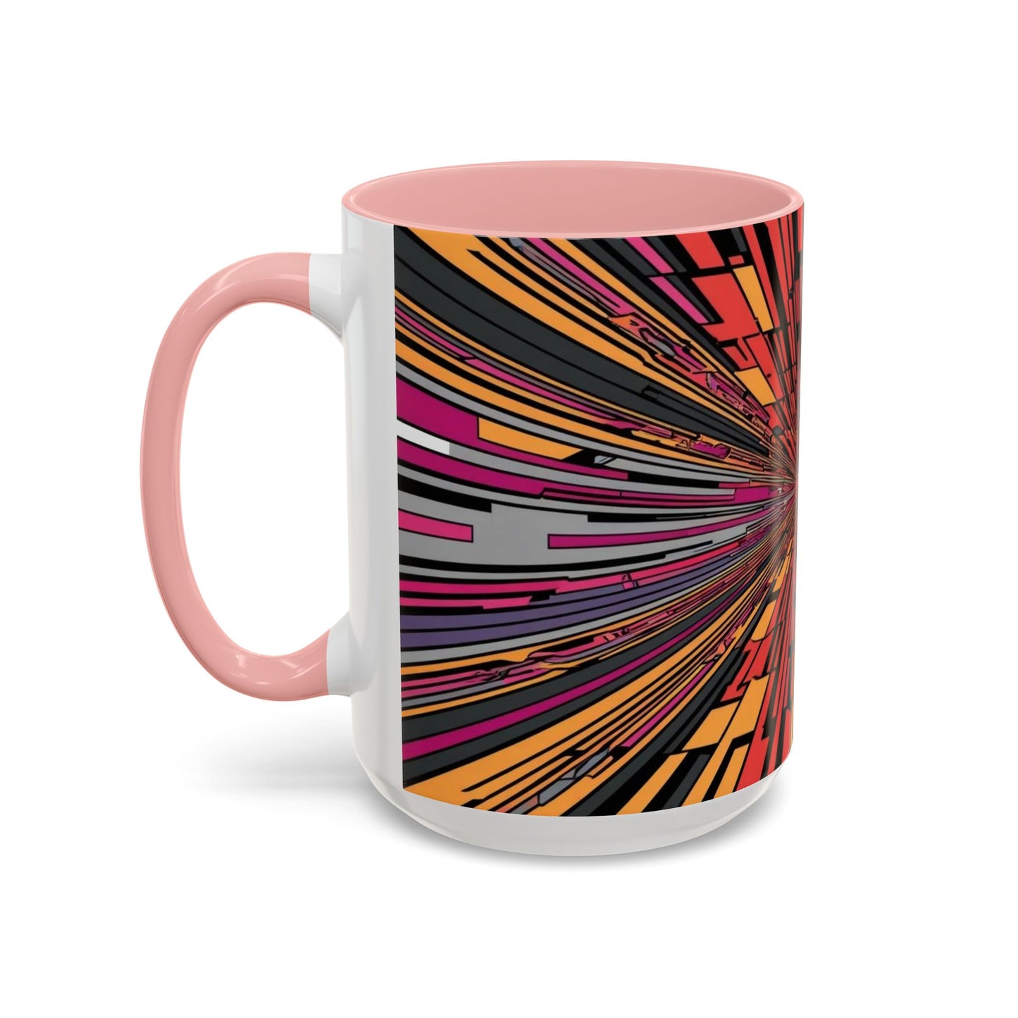 Optical Illusion Accent Mug – Ceramic Coffee Cup