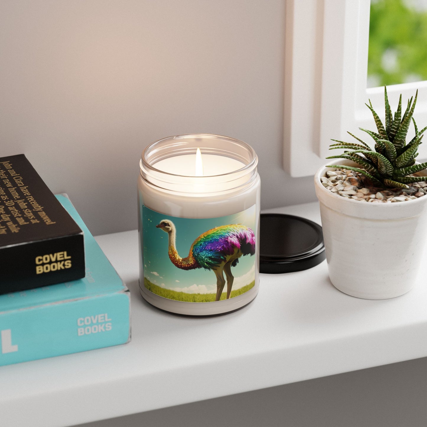 Rainbow Ostrich- Scented Soy Candle, 9oz