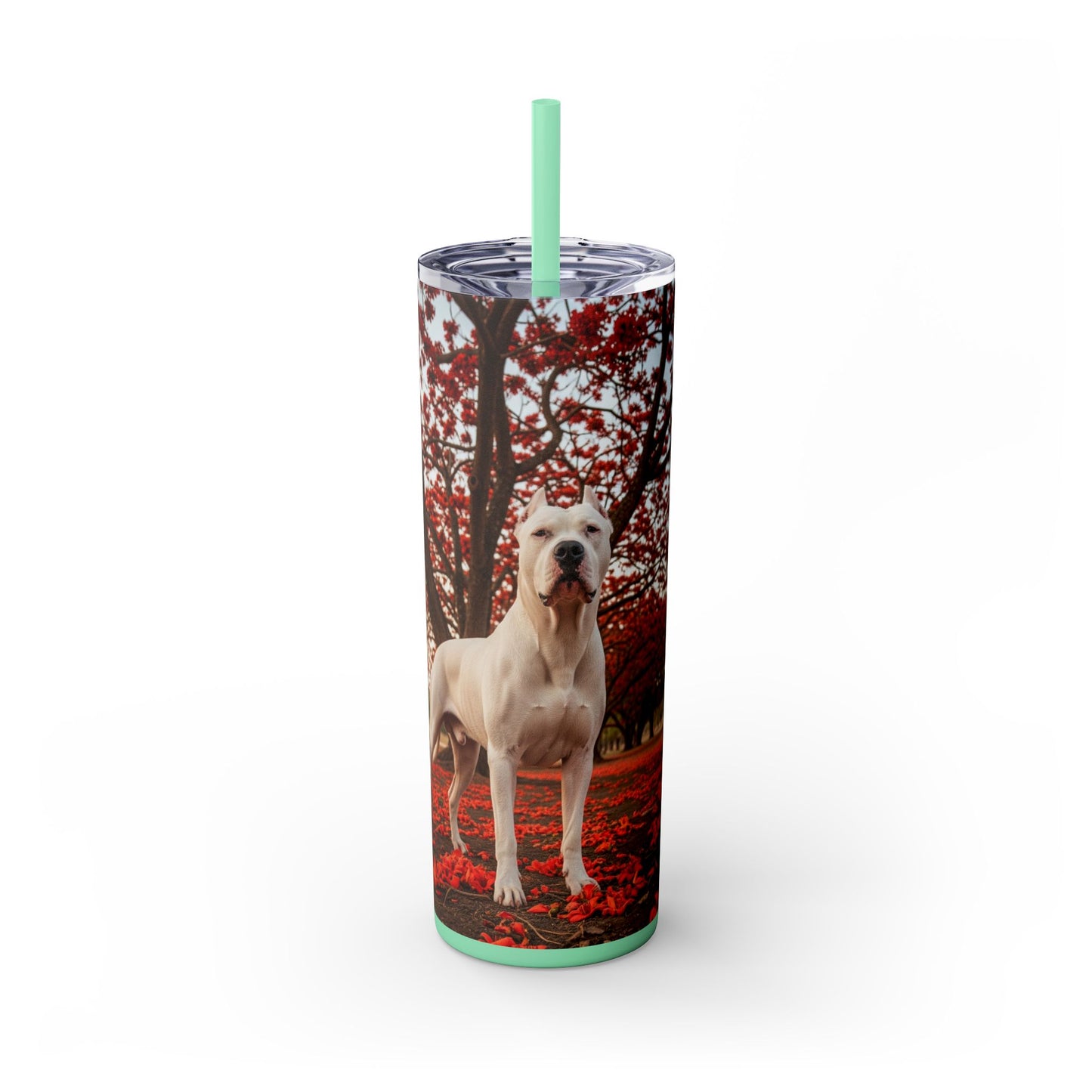Gobelet Dogo Argentino avec paille, 590 ml