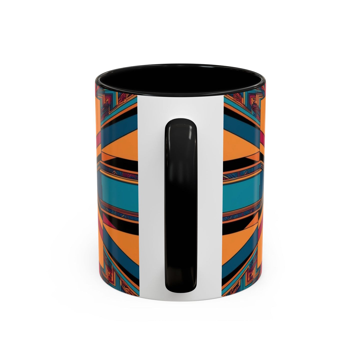 Optical Illusion Accent Mug – Ceramic Coffee Cup