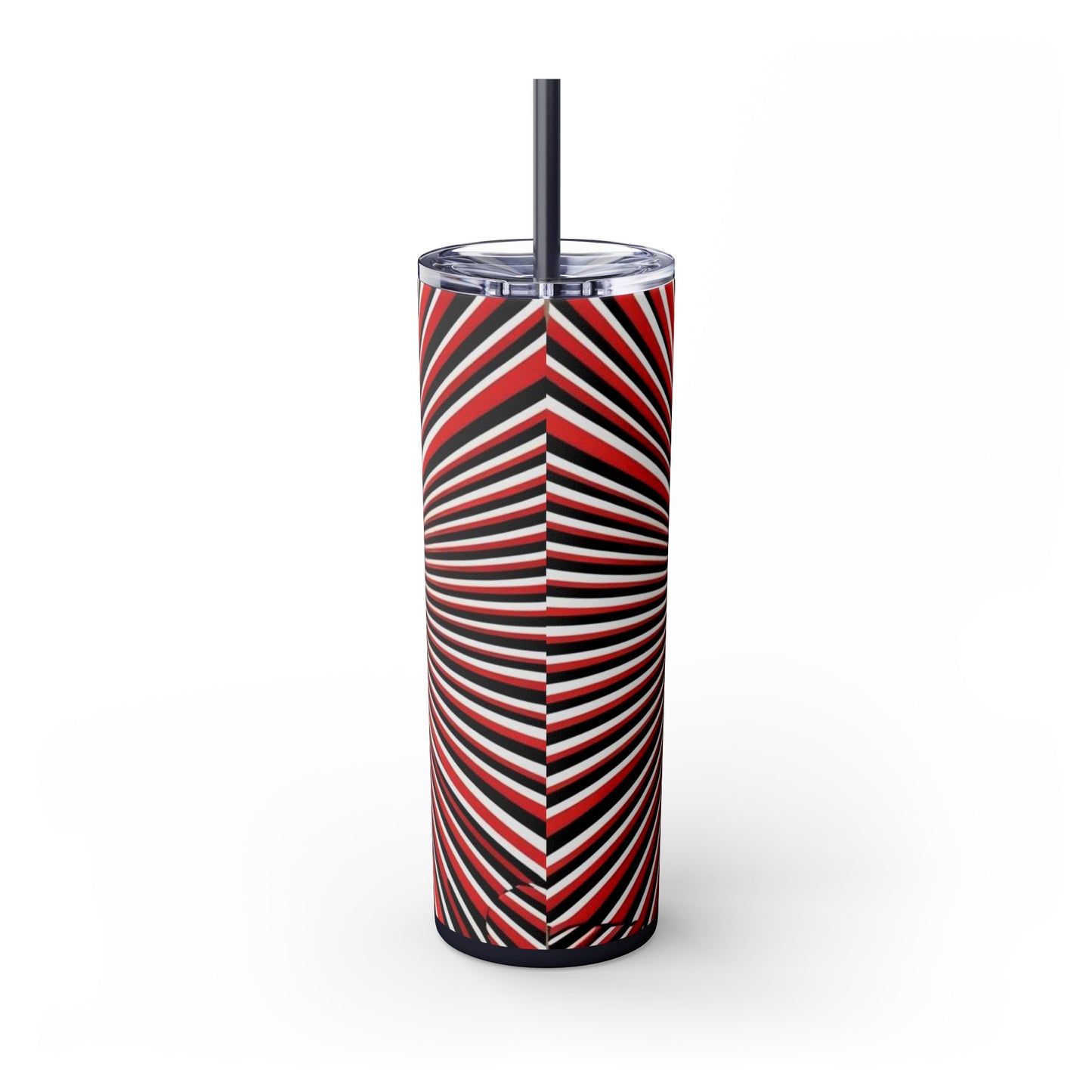 Optical Illusion Skinny Tumbler with Straw, 20oz