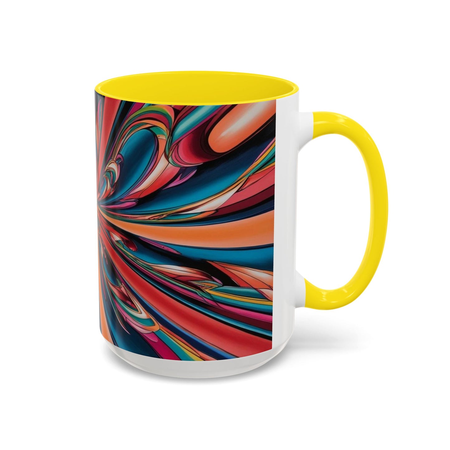 Optical Illusion Accent Mug – Ceramic Coffee Cup