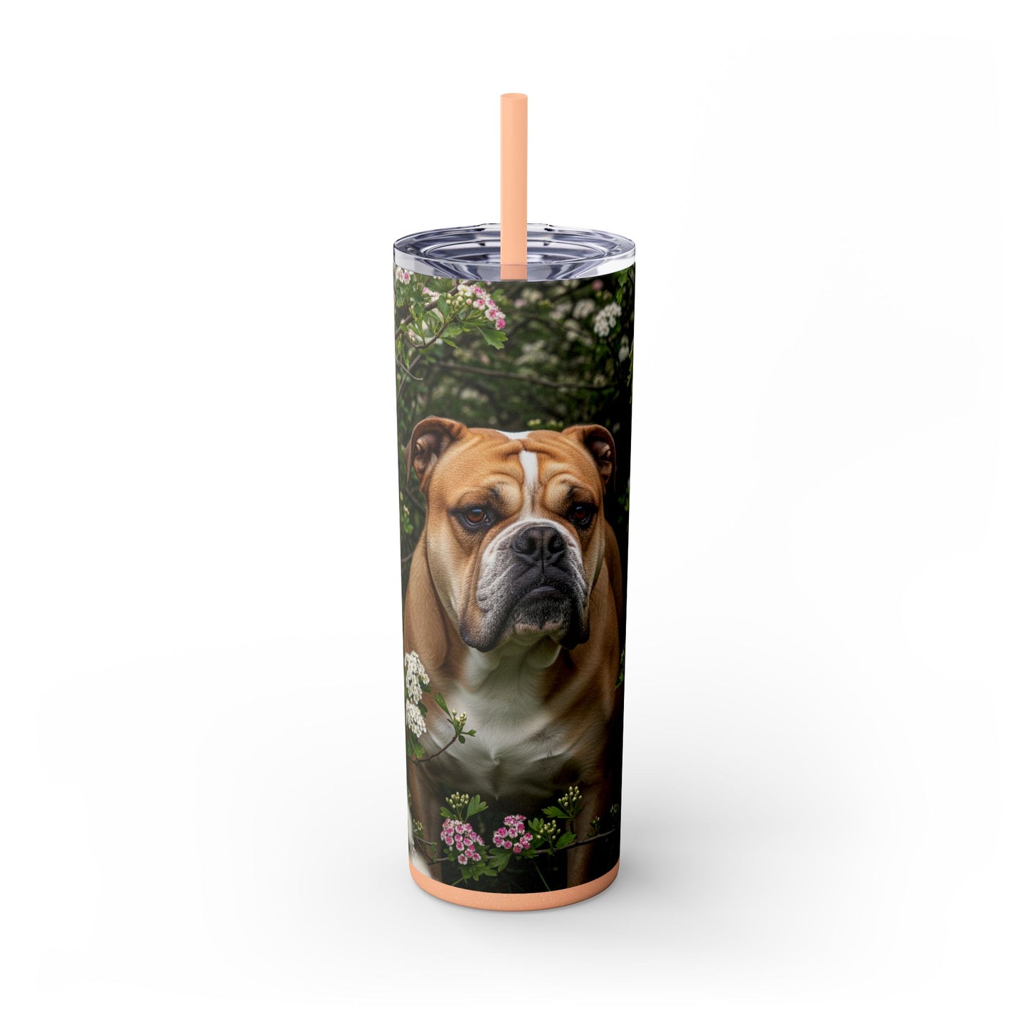 Olde English Bulldogge Tumbler with Straw, 20oz