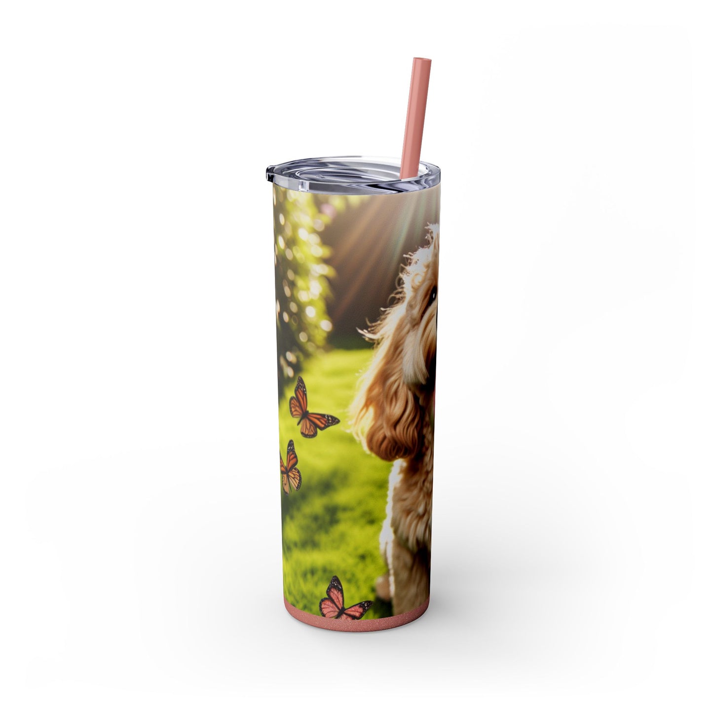Skinny Tumbler with Straw – 20 oz Stainless Steel Cup