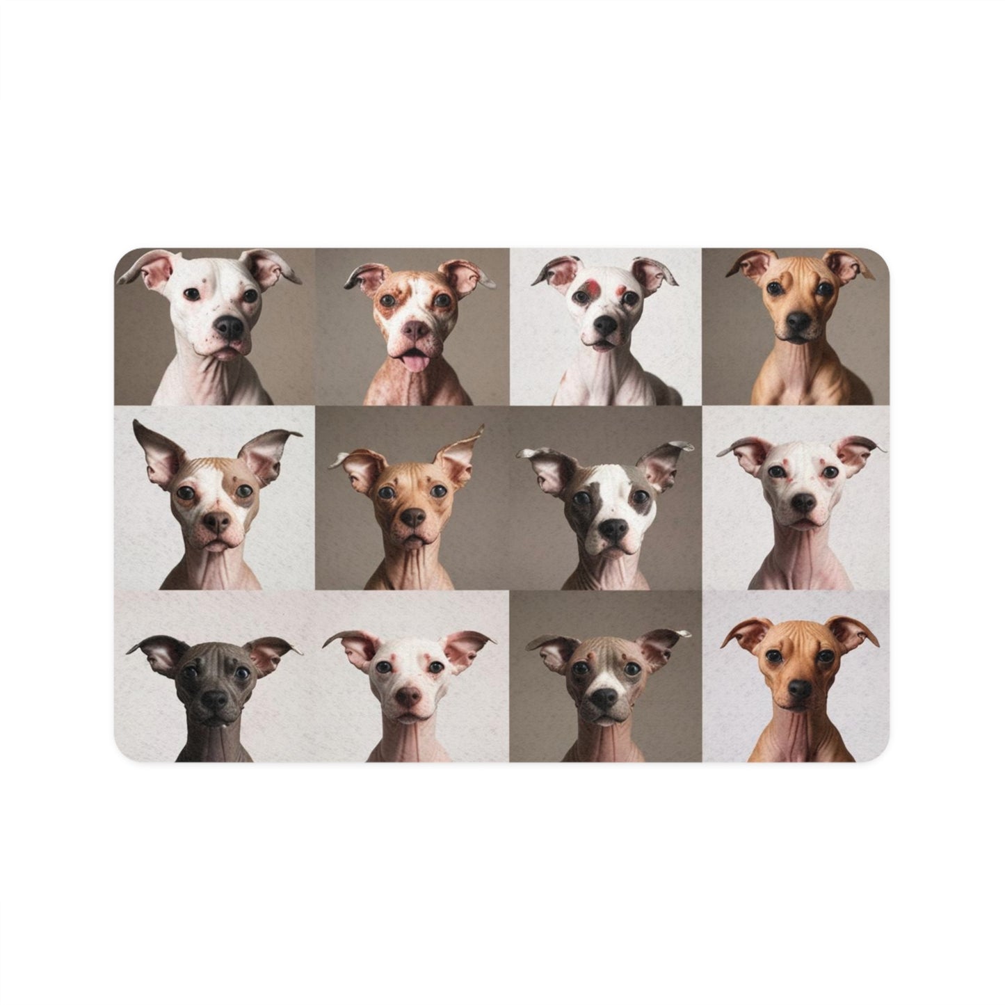 Pet Food Mat (12x18) - Hairless Dogs