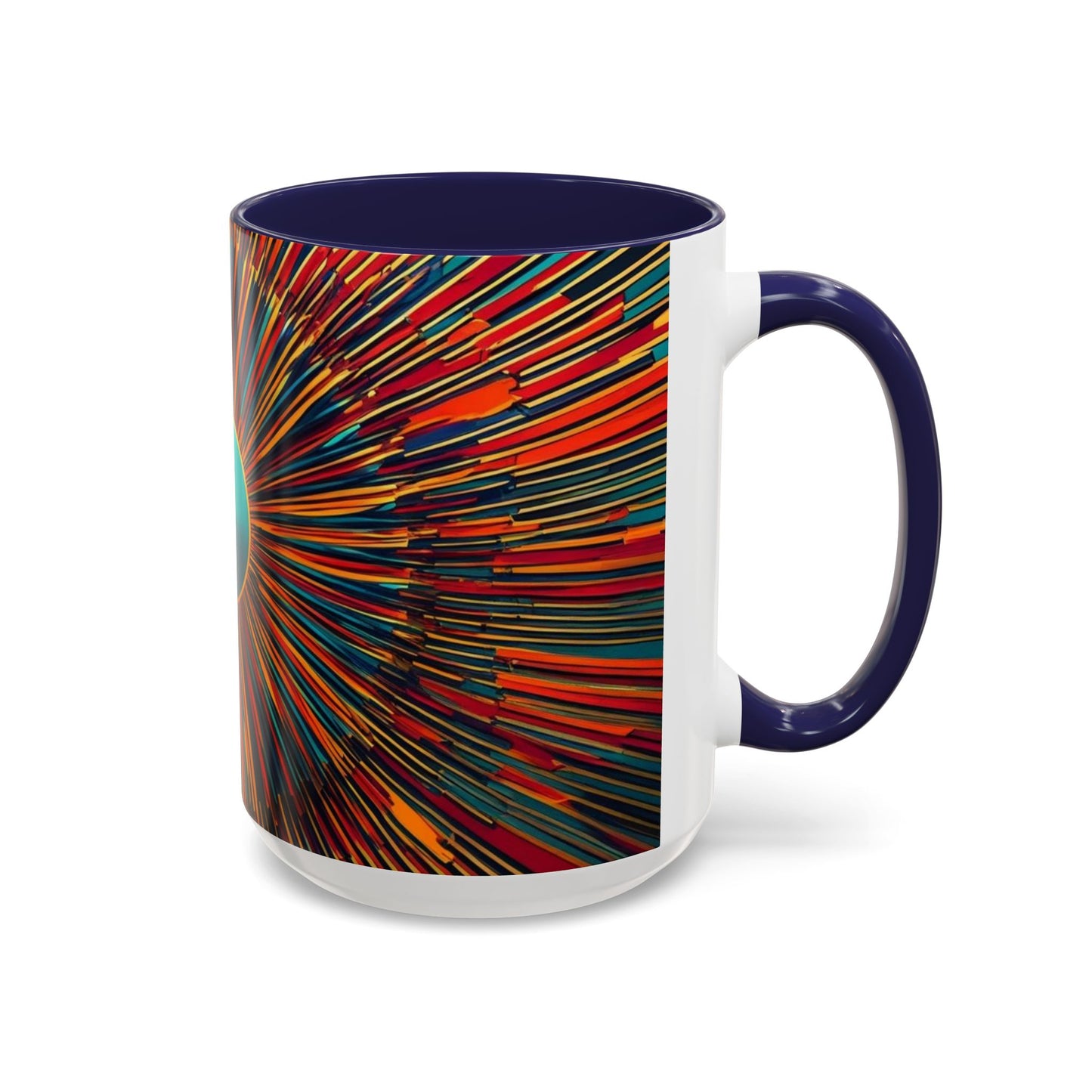 Optical Illusion Accent Mug – Ceramic Coffee Cup