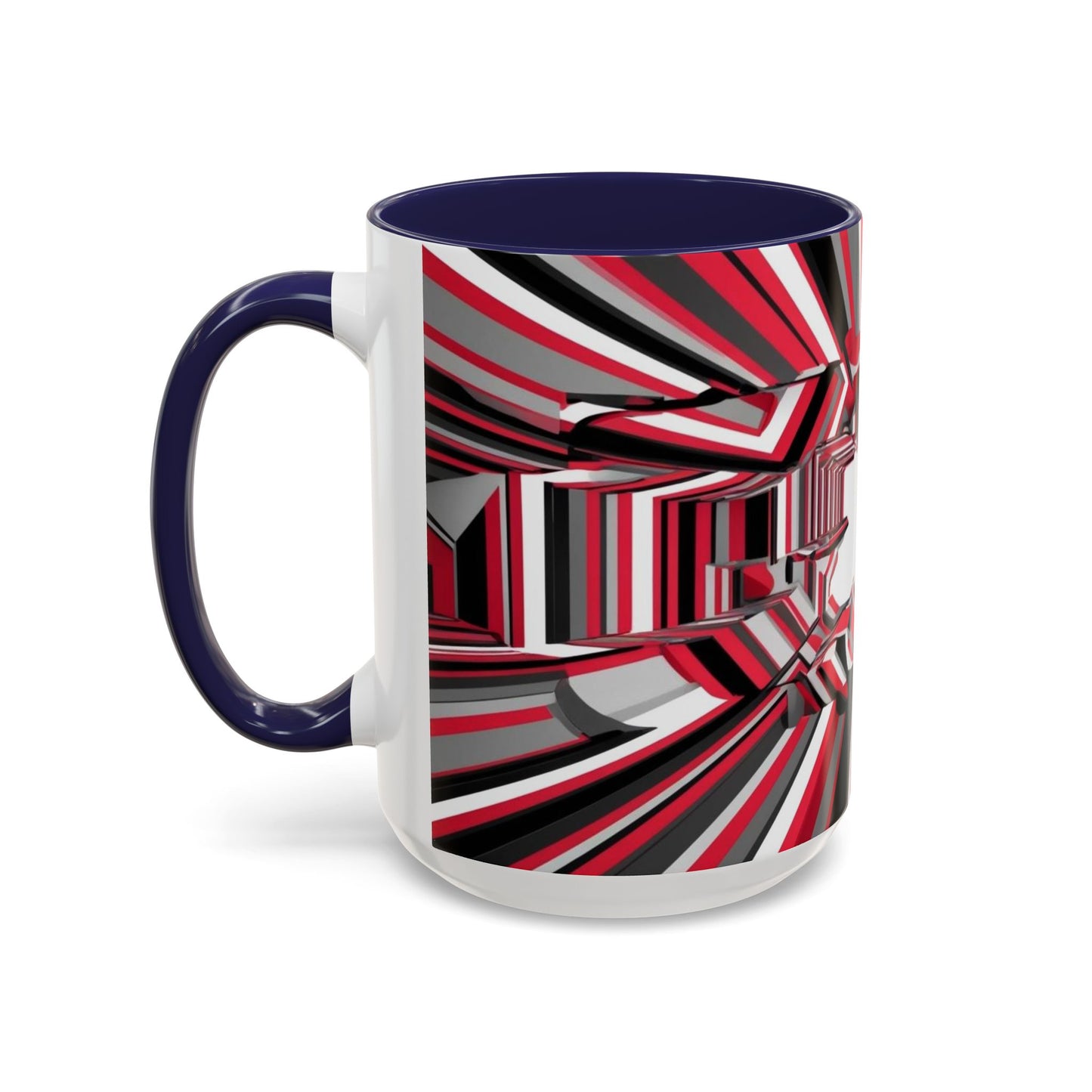 Optical Illusion Accent Mug – Ceramic Coffee Cup