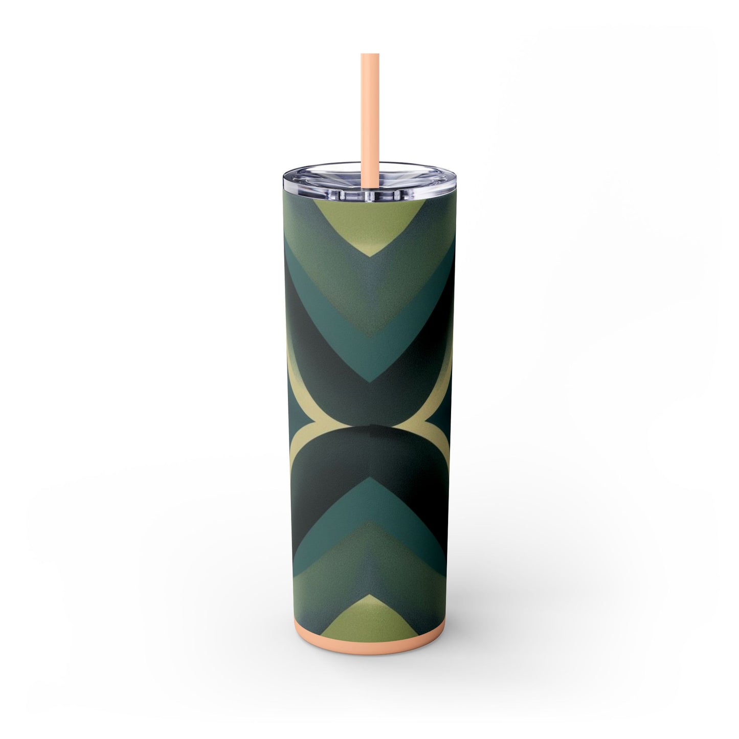 Optical Illusion Skinny Tumbler with Straw, 20oz