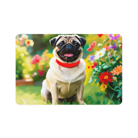 Pet Food Mat (12x18) - Pug